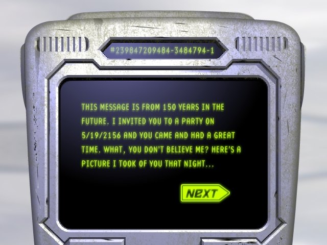 In-game device screen