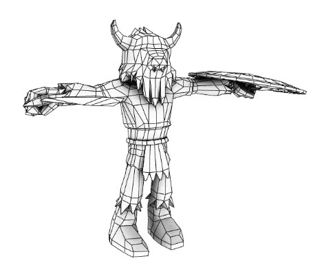 Wireframe character model
