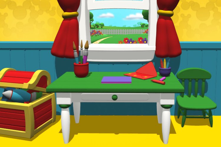3D playroom scene