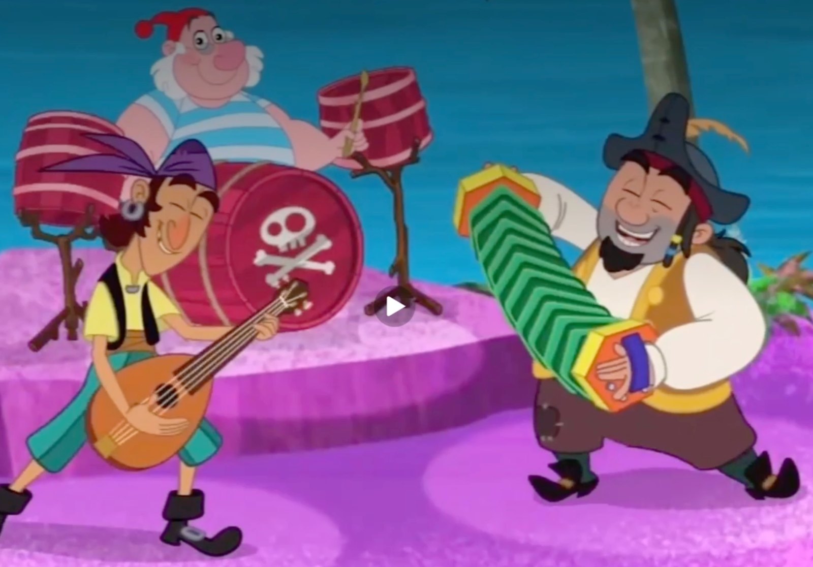 Pirate band character animation scene
