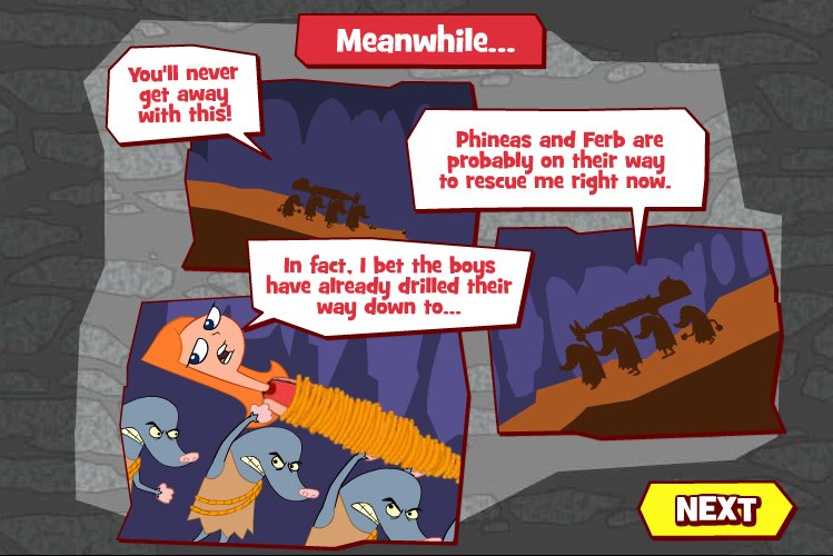Comic cutscene