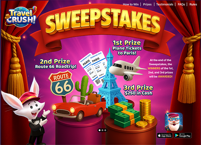Travel Crush sweepstakes