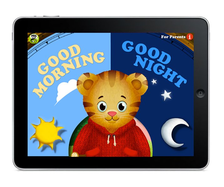 Good Morning Good Night on a tablet