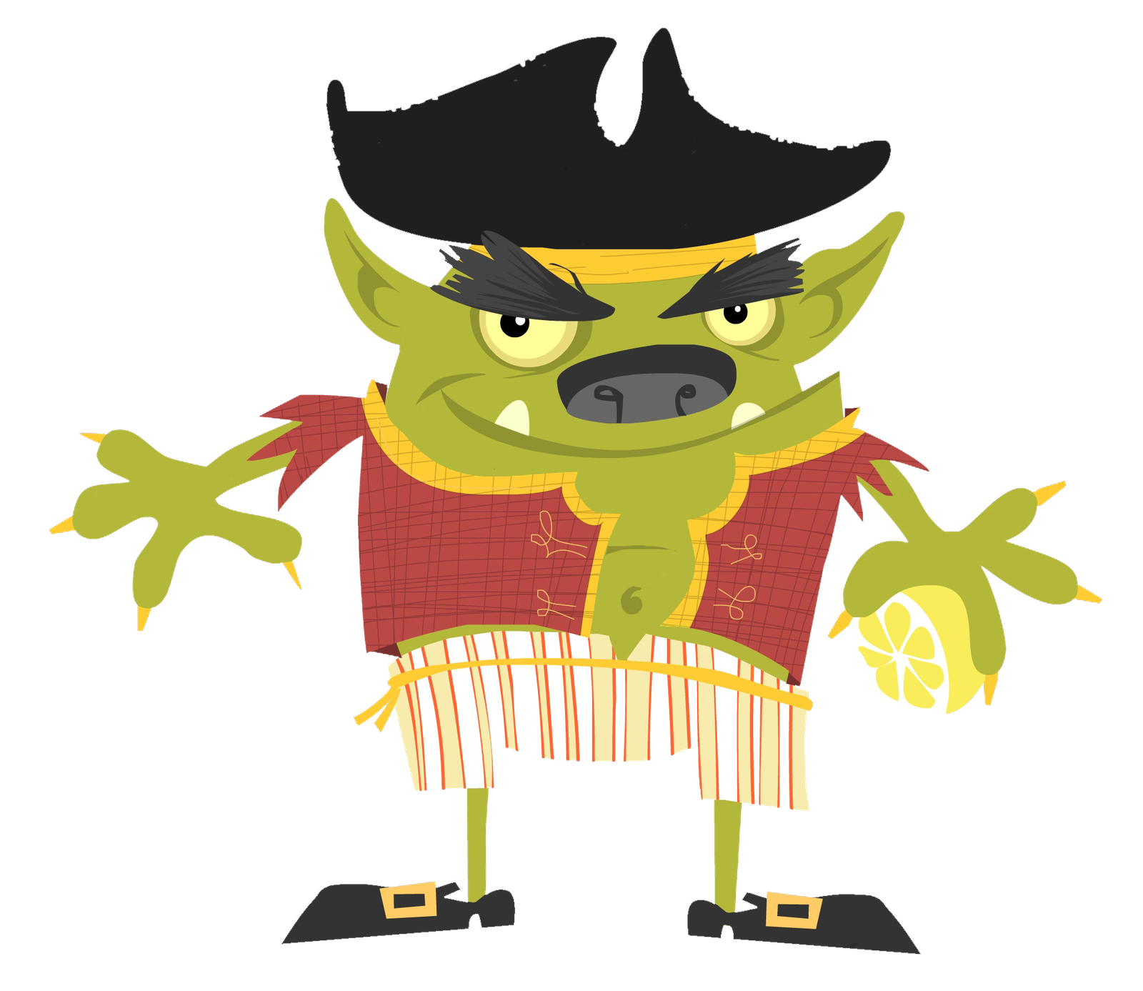 Hand-drawn pirate character illustration