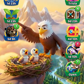 Animal Crush eagle nest scene