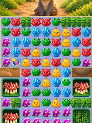 Animal Crush koala match-3 board